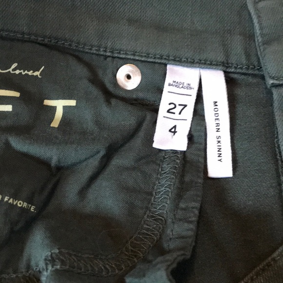 EUC ATL Forest Green Modern Skinny Jeans - Picture 4 of 4